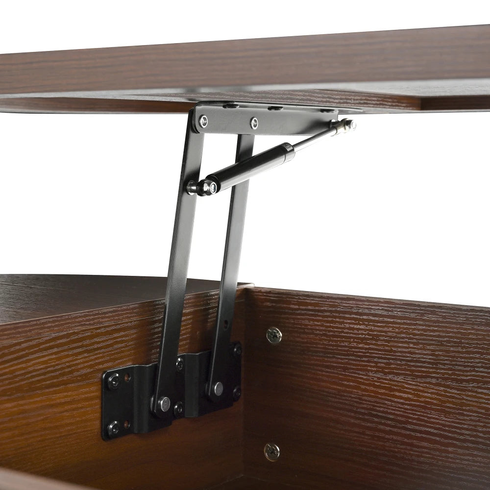 Table basse relevable Fano – Noyer, 110 cm – détail des finitions
