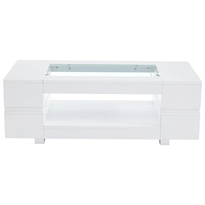 Table basse LED Lumea – Noir ou Blanc, 100 cm – dimensions et proportions
