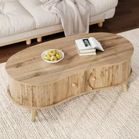 Ensemble salon Volterra – Bois naturel, 3 pièces