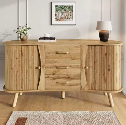 Ensemble salon Volterra – Bois naturel, 3 pièces